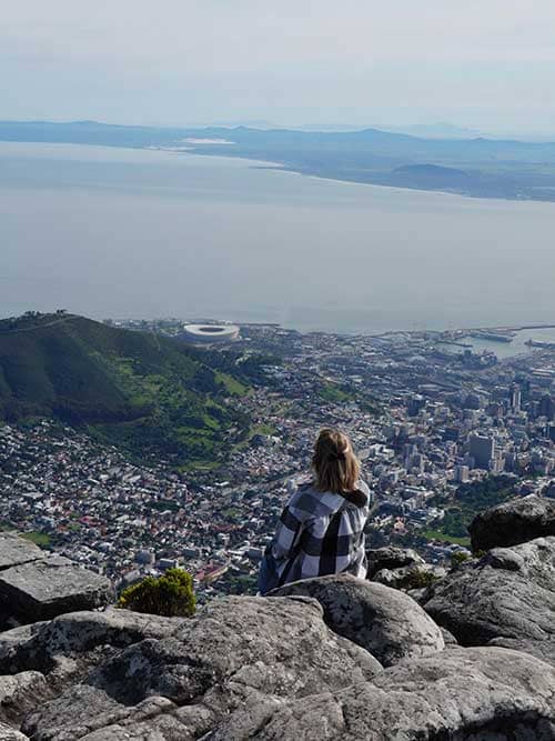 Vistas de Ciudad de Cabo desde Table Mountain